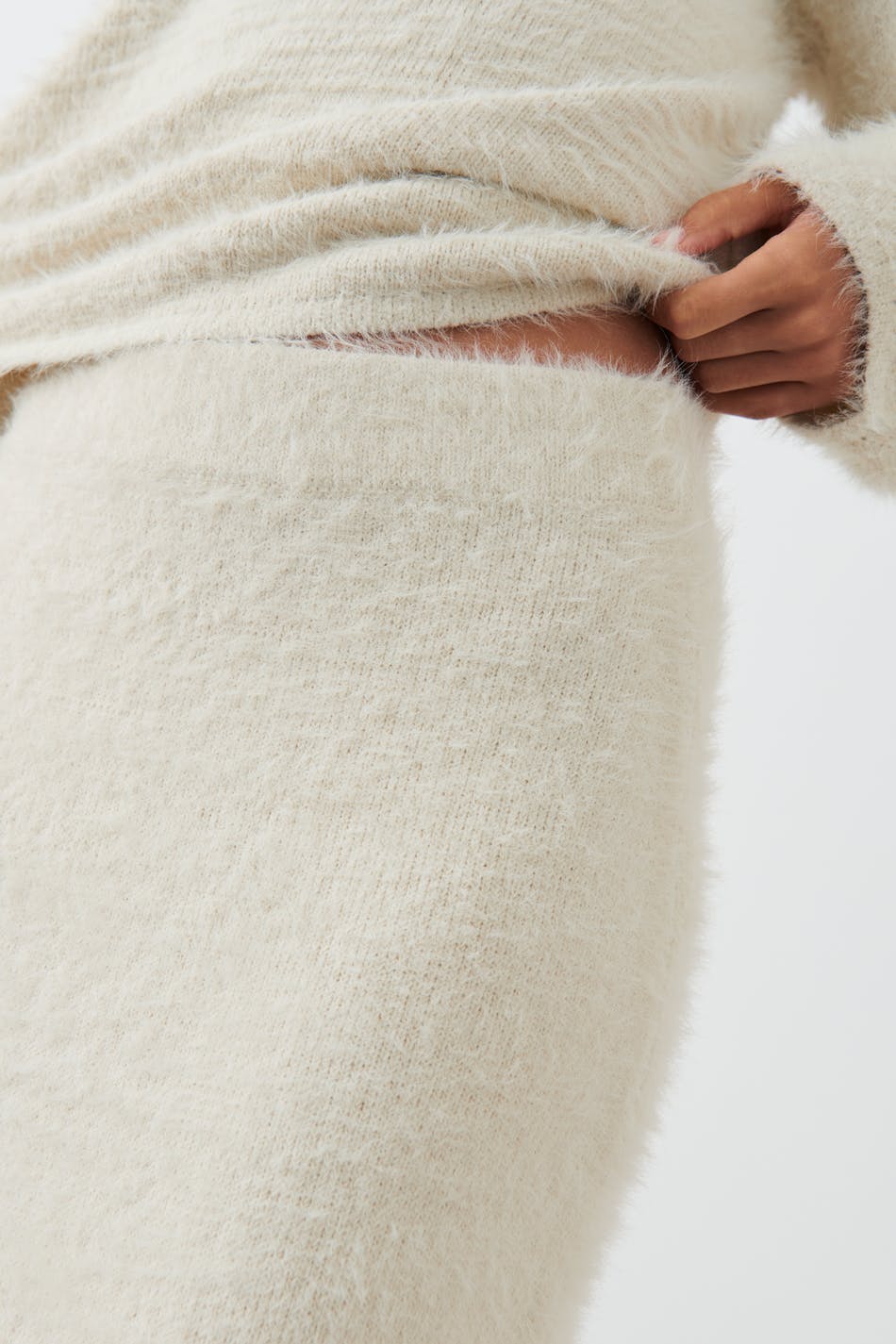 knitted maxi skirt - Noir