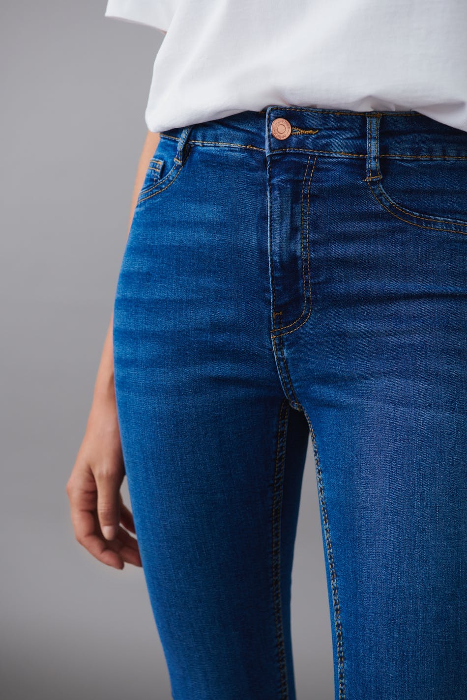 molly high waist jeans - Gris