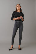 molly high waist jeans - Noir
