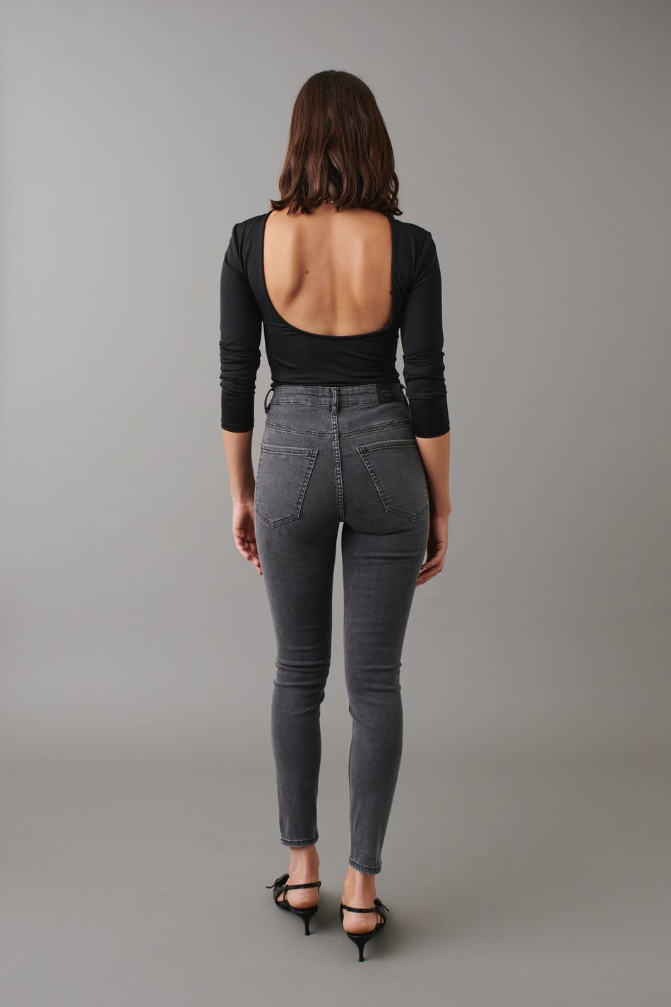 molly high waist jeans - Noir