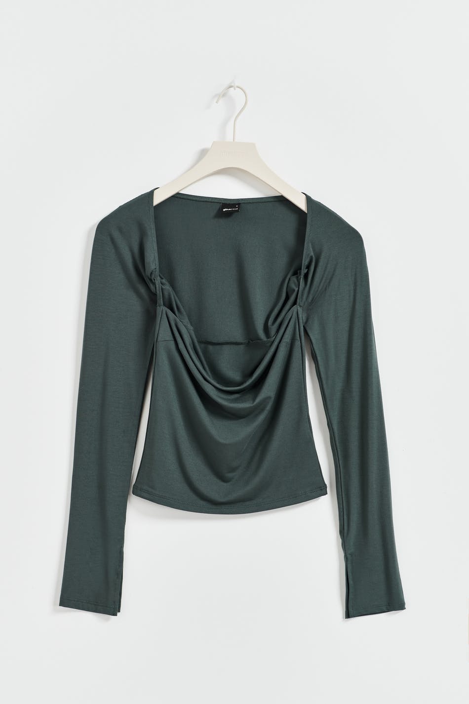 soft touch square neck top - Stone