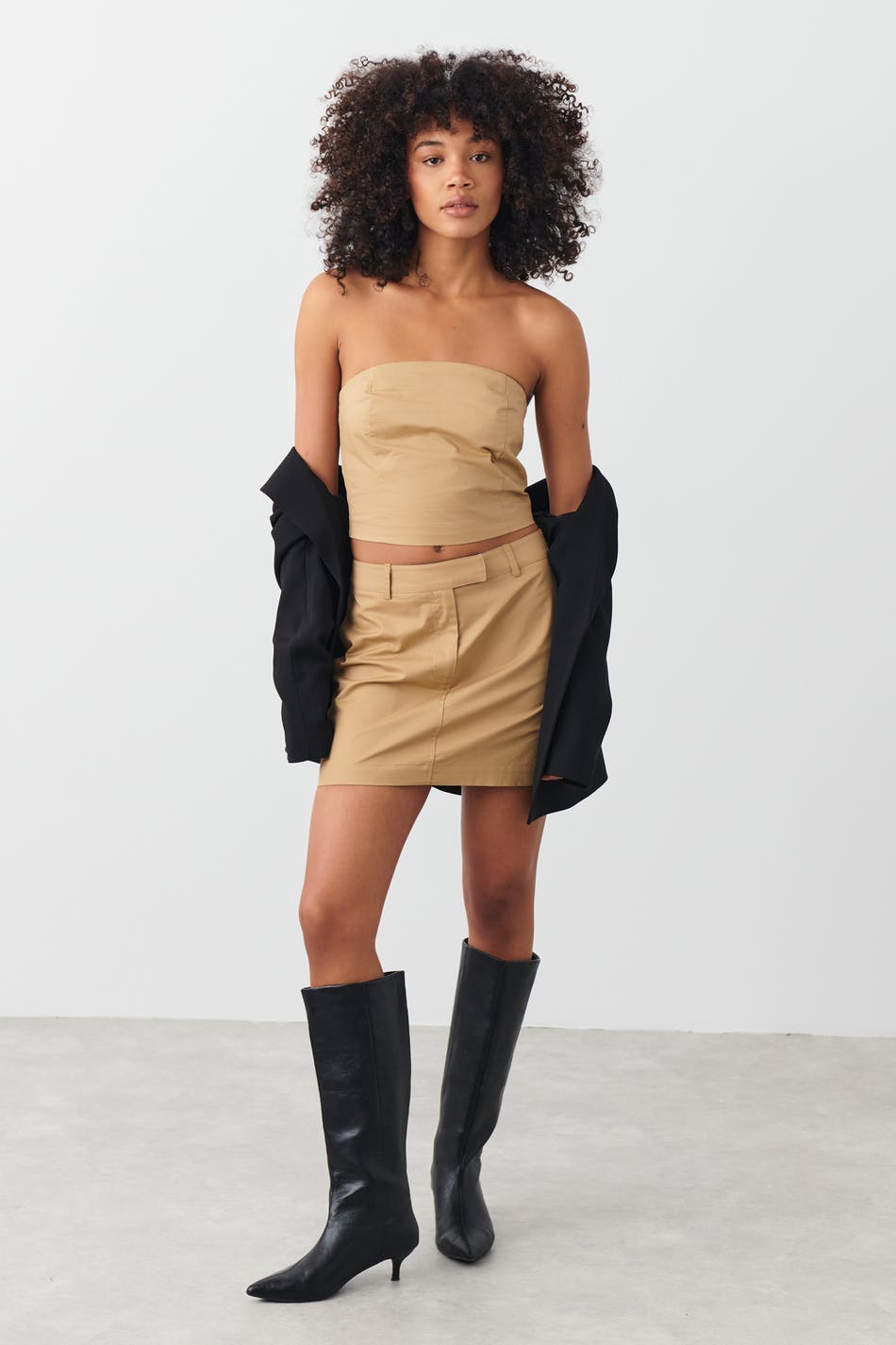 Short chino skirt - Beige