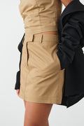 Short chino skirt - Beige