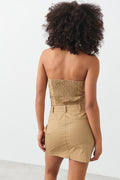 Short chino skirt - Beige
