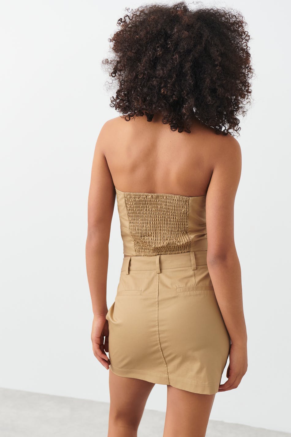 Short chino skirt - Beige