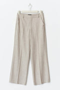 Wide suit trousers - Beige melange