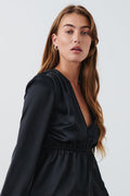 Shoulder pads blouse - Noir