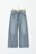 low waist wide jeans - Vintage blue