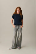 low waist wide jeans - Vintage blue