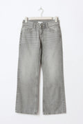 low waist wide jeans - Gris clair