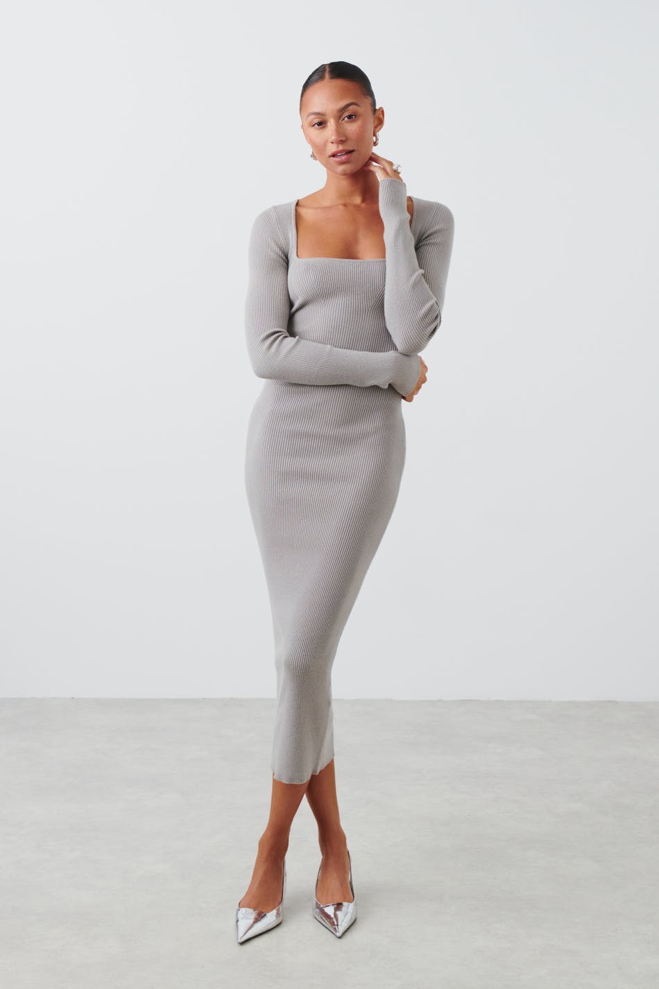 knitted dress - Ecru