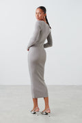 knitted dress - Elephant skin