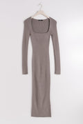 knitted dress - Elephant skin