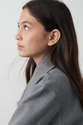 y short felt jacket - Grey melange