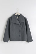 y short felt jacket - Grey melange