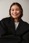 y short felt jacket - Noir