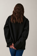 y short felt jacket - Noir