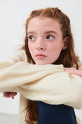 Y knitted soft sweater - Beige clair