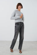 Knitted cardigan - Lt grey melange