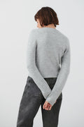 Knitted cardigan - Lt grey melange