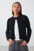 Knitted cardigan - Lt grey melange