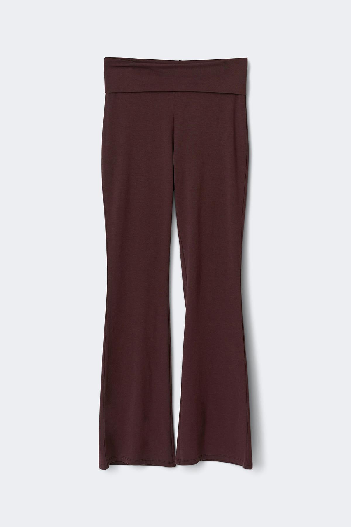 Soft touch folded trouser - Tofu