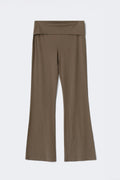 Soft touch folded trouser - Noir