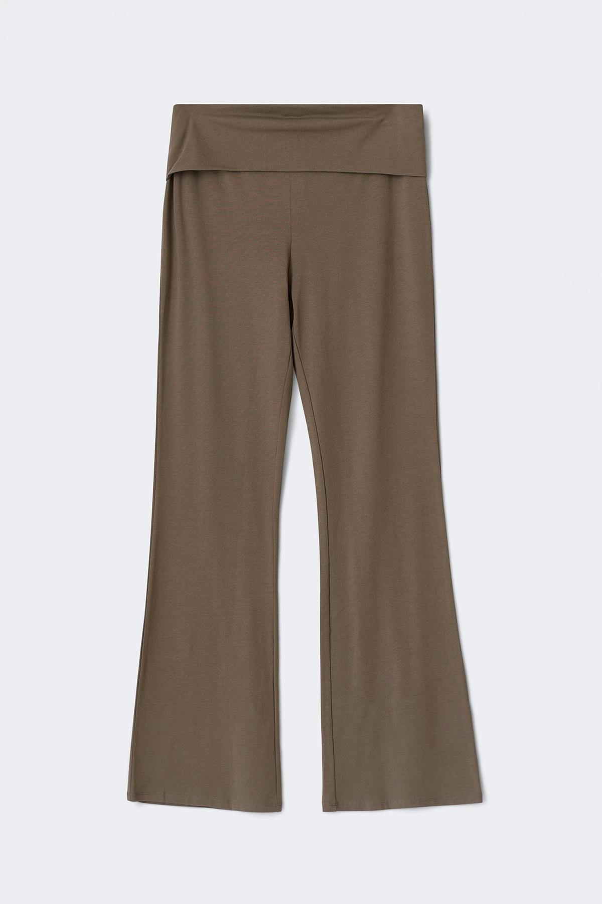 Soft touch folded trouser - Noir