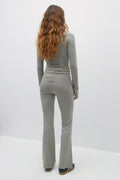 Soft touch folded trouser - Black iris