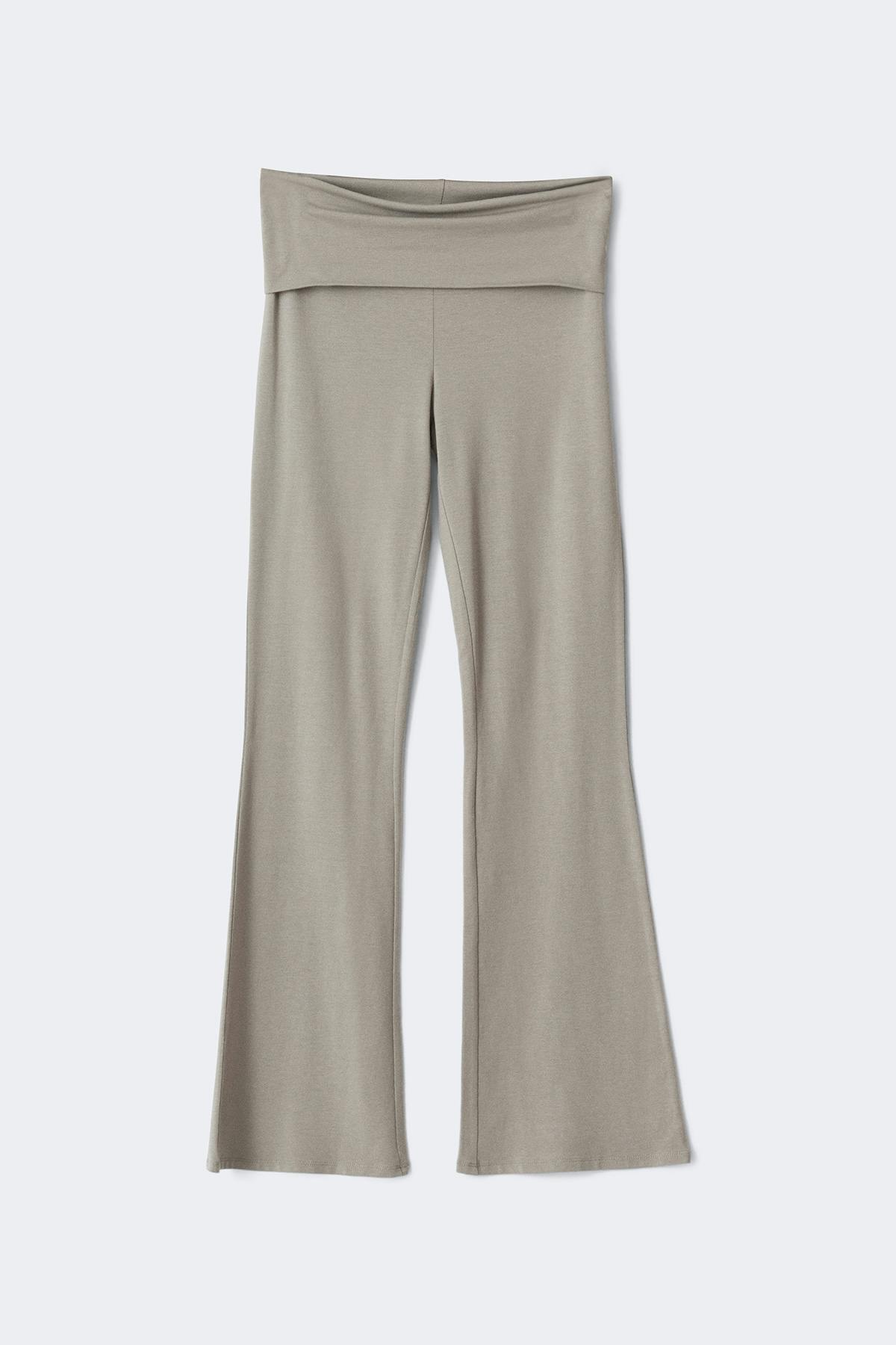 Soft touch folded trouser - Black iris