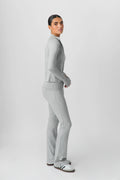 Soft touch folded trouser - Grey melange