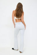 Soft touch folded trouser - Elephant skin