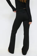 Soft touch folded trouser - Grey melange