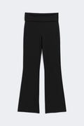 Soft touch folded trouser - Noir