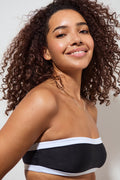 Contrast bikini bandeau - Black/white