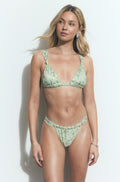 Gathered bikini tanga - Flower pot