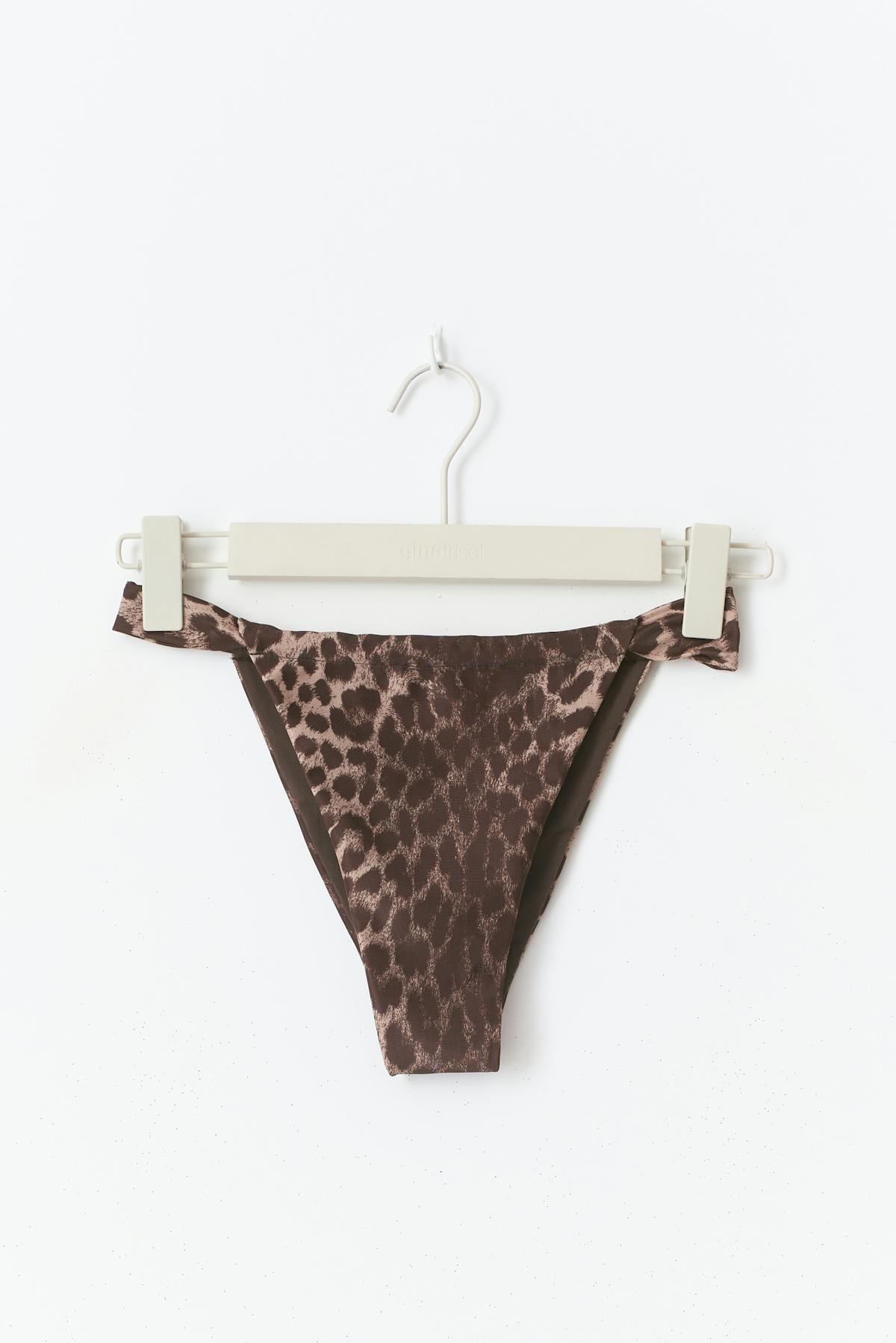 Gathered bikini tanga - Flower pot