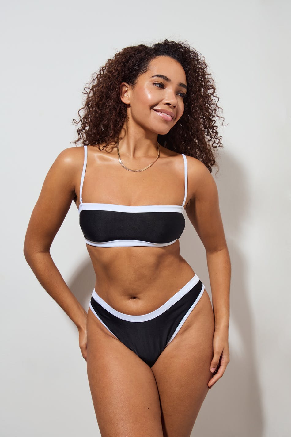 Contrast bikini brazilian - Black/white