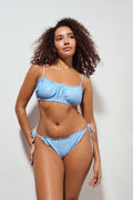 Soft flounce bikini brief - Blue ditsy