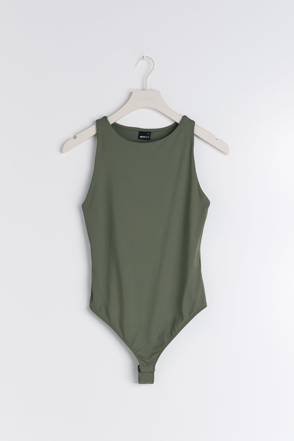 Stretchy sleeveless body - Deep lichen