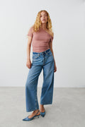 Soft touch asymmetric top - Noir