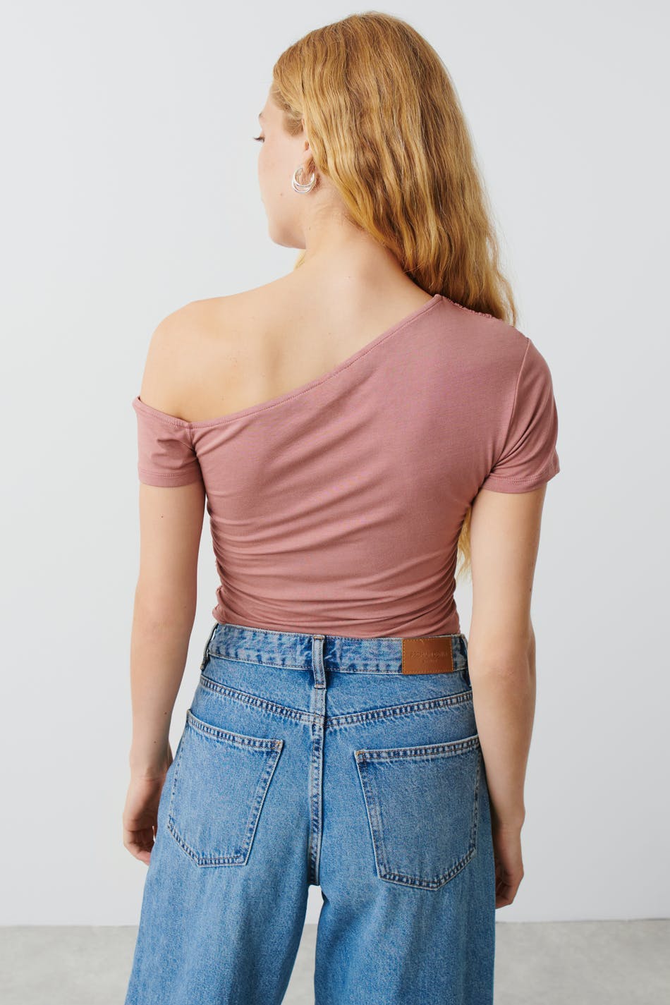 Soft touch asymmetric top - Noir