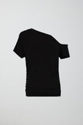 Soft touch asymmetric top - Noir