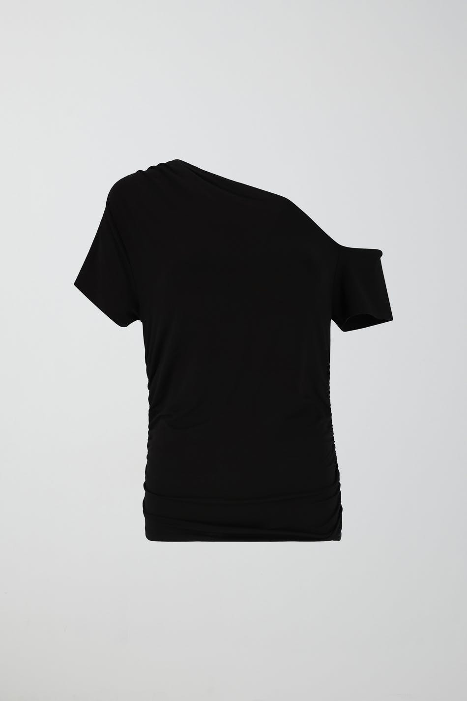 Soft touch asymmetric top - Noir