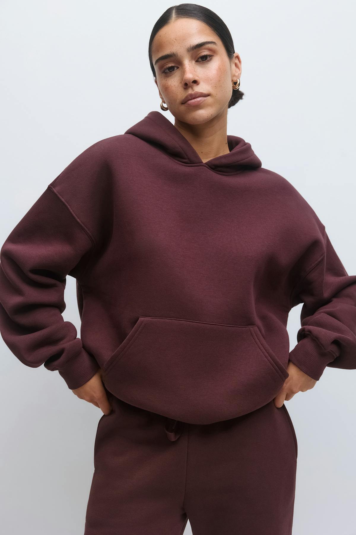 Iconic hoodie - Deep plum