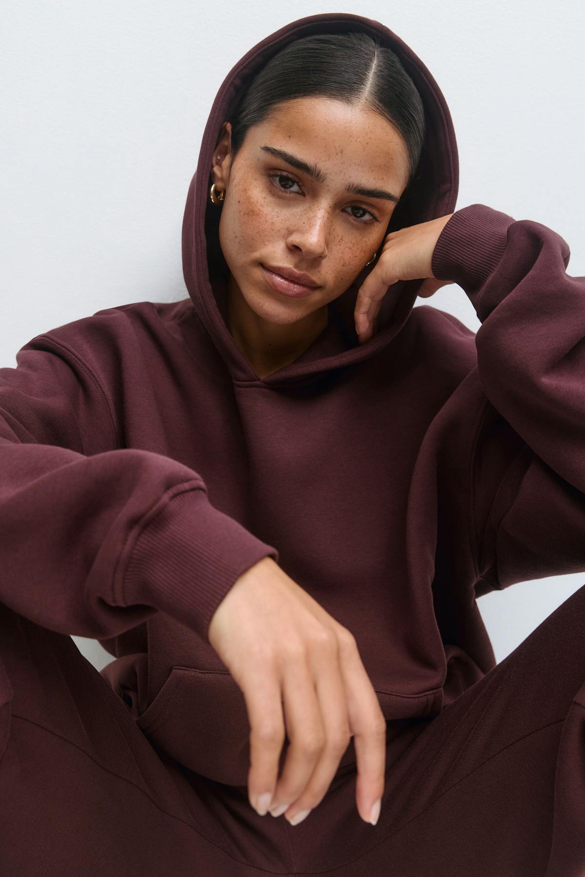 Iconic hoodie - Deep plum