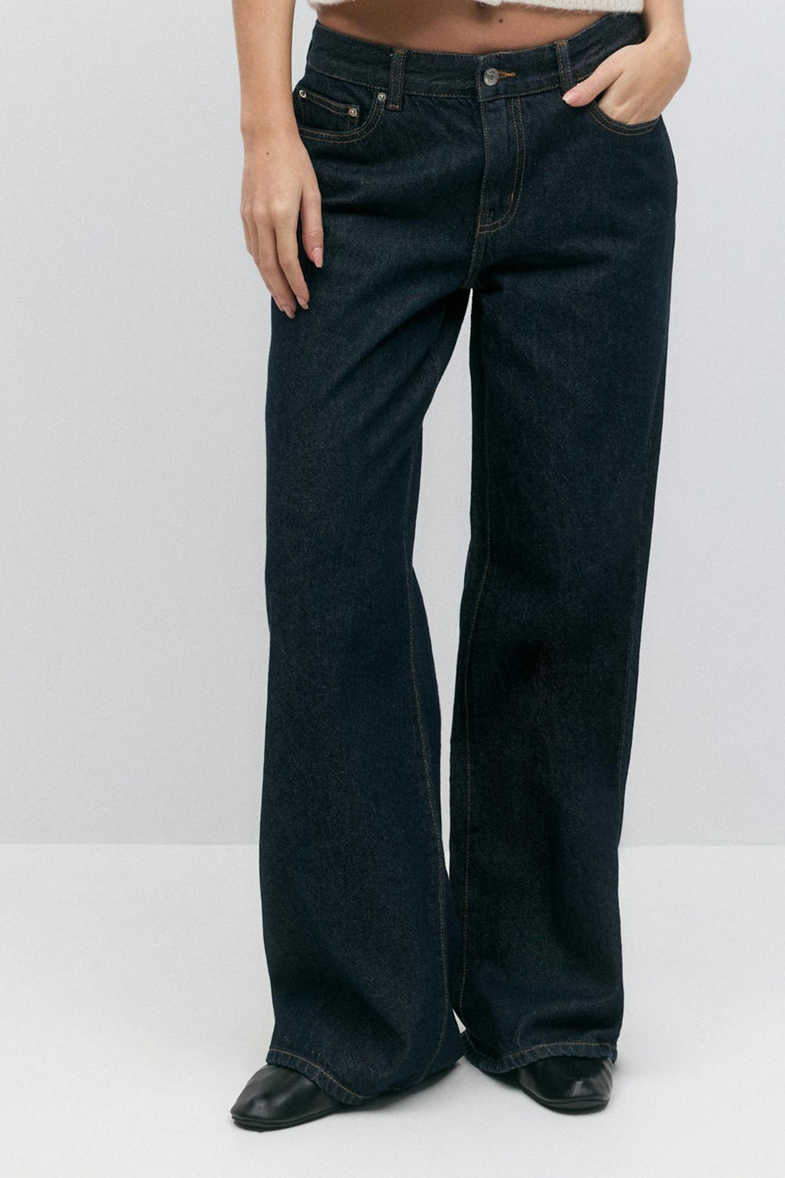 Low wide tall jeans - Rinse