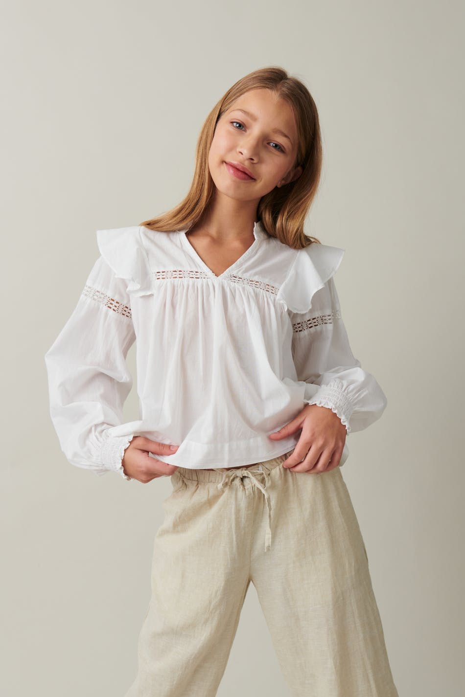 Y boho blouse - Blanc