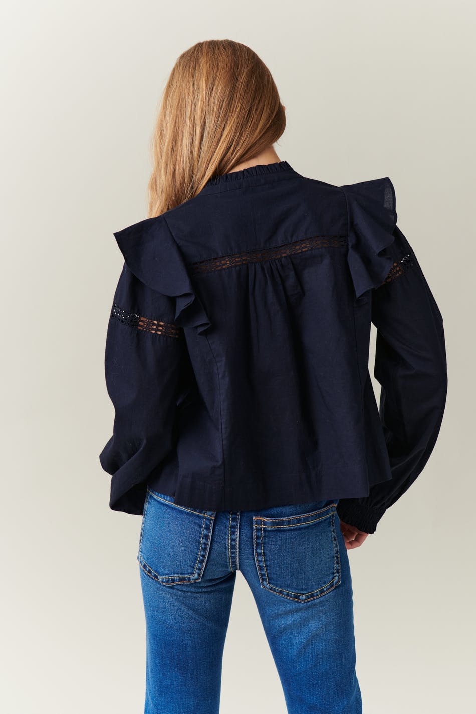 Y boho blouse - Bleu marine