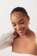 clean hoops earrings - Shiny silver